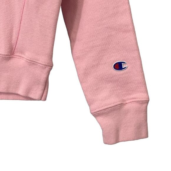 Champion Reverse Weave Sweatshirt Solid Pink Long Sleeve Crew Neck Size XS Retro - Picture 3 of 8
